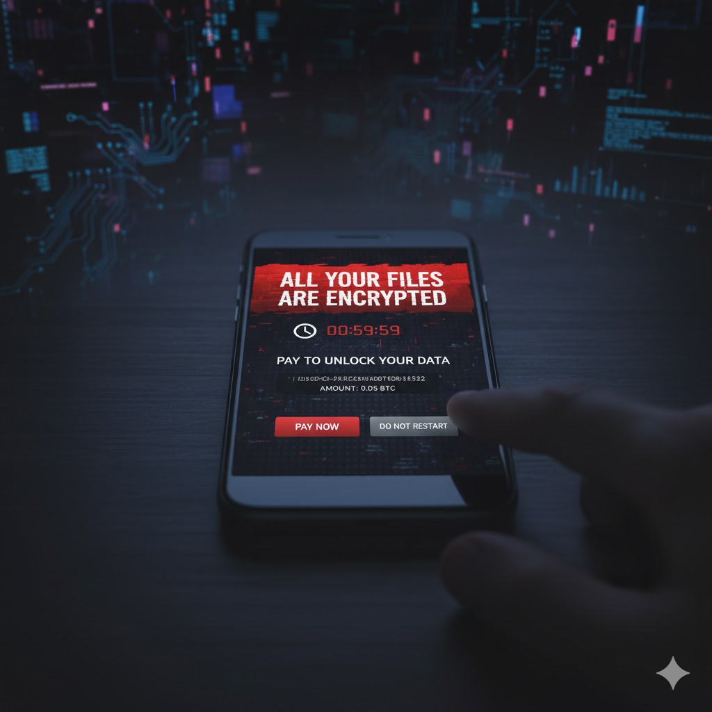 וירוס כופר בטלפון